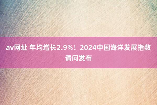 av网址 年均增长2.9%！2024中国海洋发展指数请问发布