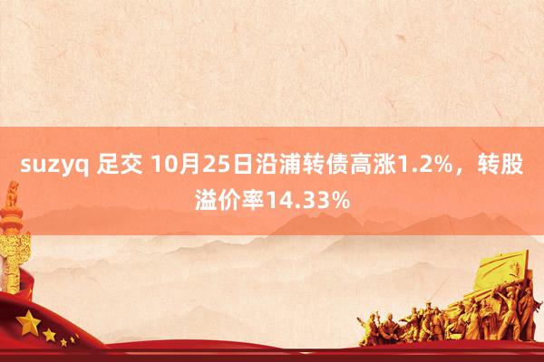 suzyq 足交 10月25日沿浦转债高涨1.2%，转股溢价率14.33%