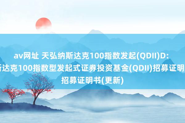 av网址 天弘纳斯达克100指数发起(QDII)D: 天弘纳斯达克100指数型发起式证券投资基金(QDII)招募证明书(更新)