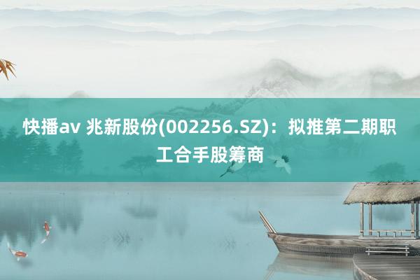 快播av 兆新股份(002256.SZ)：拟推第二期职工合手股筹商